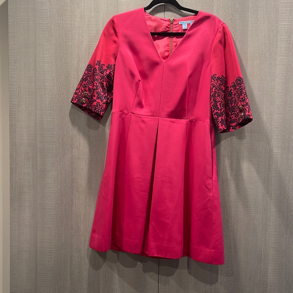 Draper James fushia pink dress